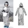 Phibee Boy & Girls Unisex Waterproof Winter Zebra Animal Friendly One Piece Snowsuits 