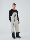 Men's Air Pose Oblique Zipper Winter Warming Snow Pants Ski Bibs