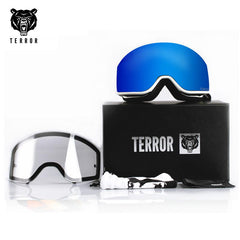 Unisex Terror Frame Snowboard Goggles With 1 Spare Lens