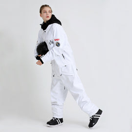 Women's SMN Slope Star Nasa Icon One Piece Ski Suits Snow Jumpsuit