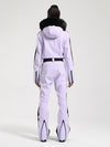 Women's Gsou Snow Classic Faux-Fur Trim Dawn Ski Suit One Piece