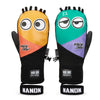 Women's Nandn Minions Leather Snowboard Gloves Winter Mittens