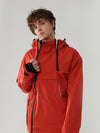 Men's Air Pose Oblique Zipper Letters Snowboard Jacket