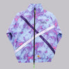 Mens PINGUP Hip Hop Snowboard Jacket Stylish Purple Ribbons Jacket