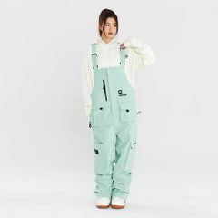 Women's Nandn Pockets Fun Snowboard Bibs Snow Pants