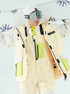 Men's Vector Winter Invitation Reflective Colorblock Snow Jacket