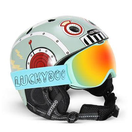 Luckyboo Kids Unisex Cute Animal Ski Goggle & Helmet Set