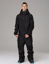 Men's Searipe One Piece Stylish Black Ski Suits Winter Jumpsuit Snowsuits