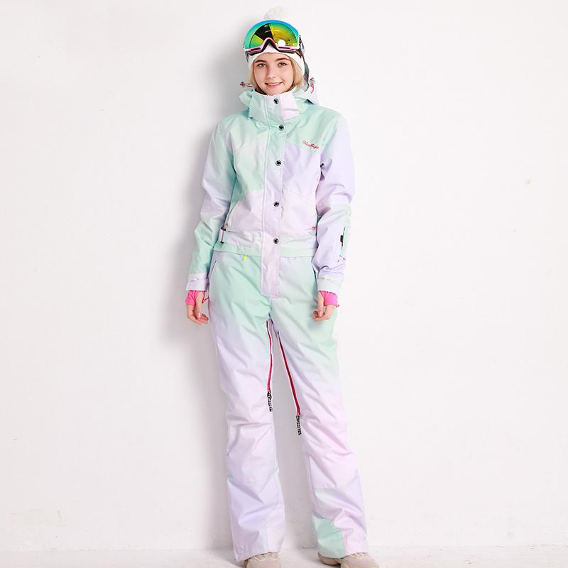 Women's Blue Magic Winter Colorful All In One Piece Ski Jumpsuit Winter  Snowsuits