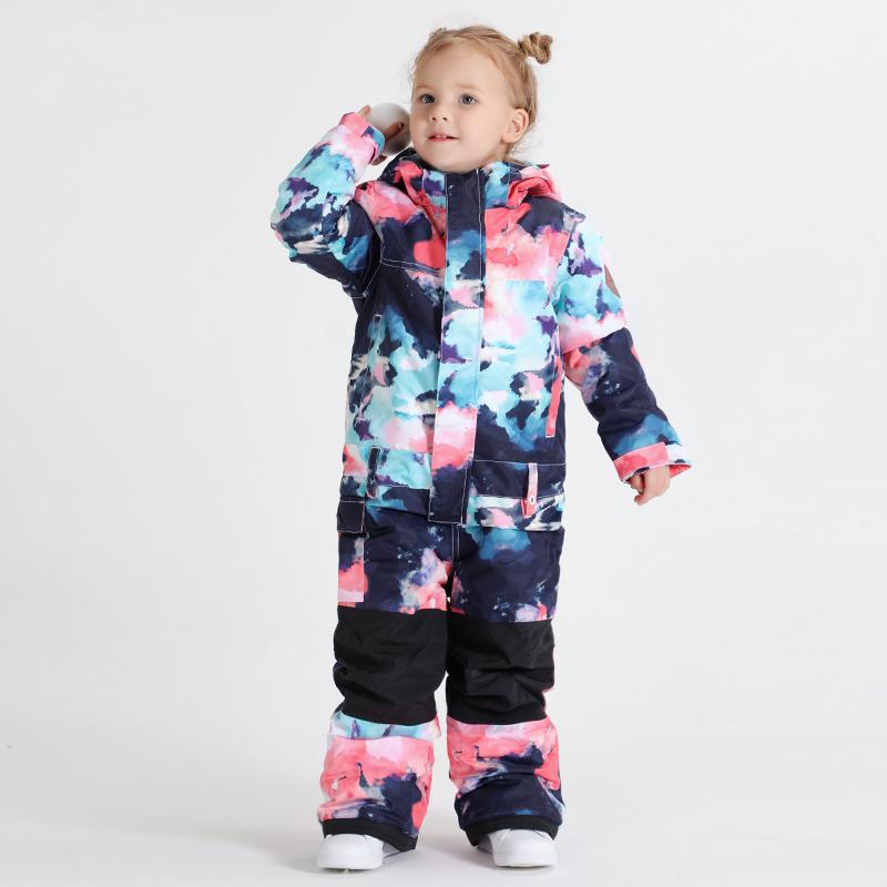Snowboarding One Piece Ski Suit Kids Waterproof Snow Suit Toddler