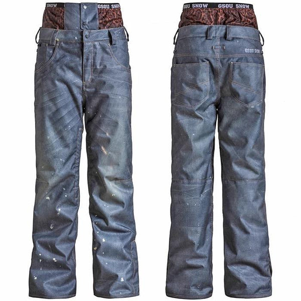 Men's freestyle Outdoor Stretchy Relaxed Durable Waterproof Jeans 