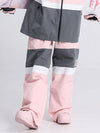 Men's Cosone Winter Forward Zipper Colorblock Windbreaker Snow Pants