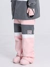 Women's Cosone Winter Forward Zipper Colorblock Windbreaker Snow Pants
