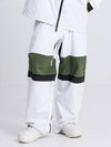 Men's Cosone Winter Forward Zipper Colorblock Windbreaker Snow Pants