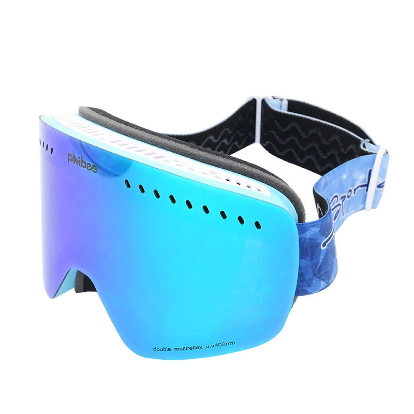 mens snow goggles Unisex Phibee Snowboard Snow Goggles for Men & Women Anti-Fog UV Protection Spherical Dual Lens Design