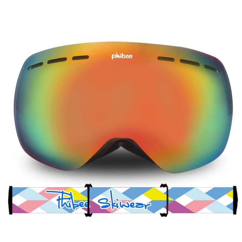 Unisex Phibee Ski Goggles Frameless 100% UV Protection