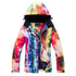 Women's Bright Colorful Performance Insulated Ski Jacket with Zip-Off Hood - snowshred