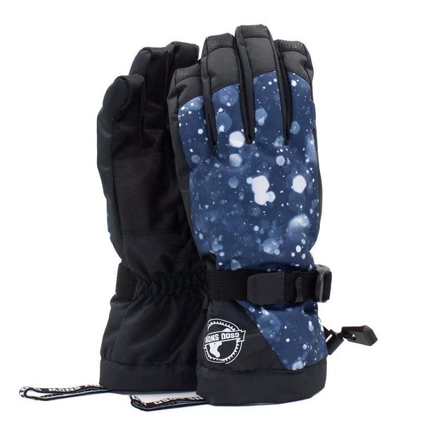 Women's Frost Flowers Waterproof Snowboard Gloves - snowshred
