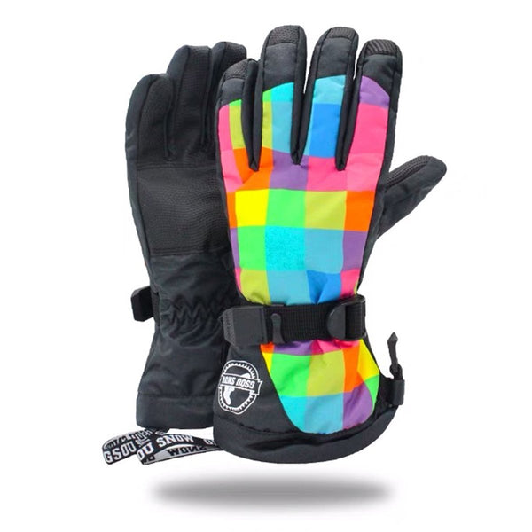 Women's Rainbow Waterproof Ski Gloves - snowshred